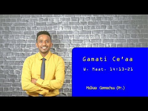 Malkaa Gammachuu (Pr.)-New Afaan Oromo Gospel- Mat. 14:13-21-GARA GAMAATI CE'AA/2022