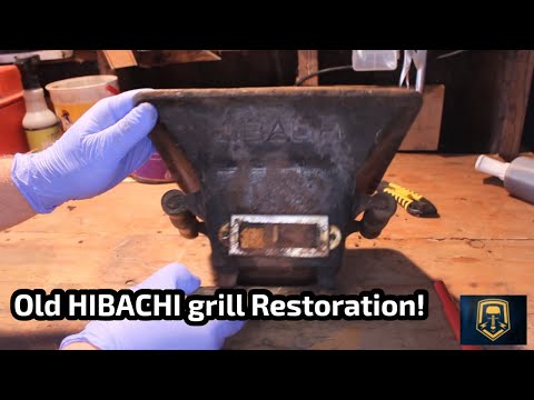Old Hibachi grill restoration | old grill | very old grill