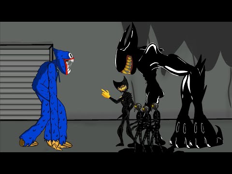 Bendy vs Huggy Wuggy Animation. Drawing Cartoon 2.