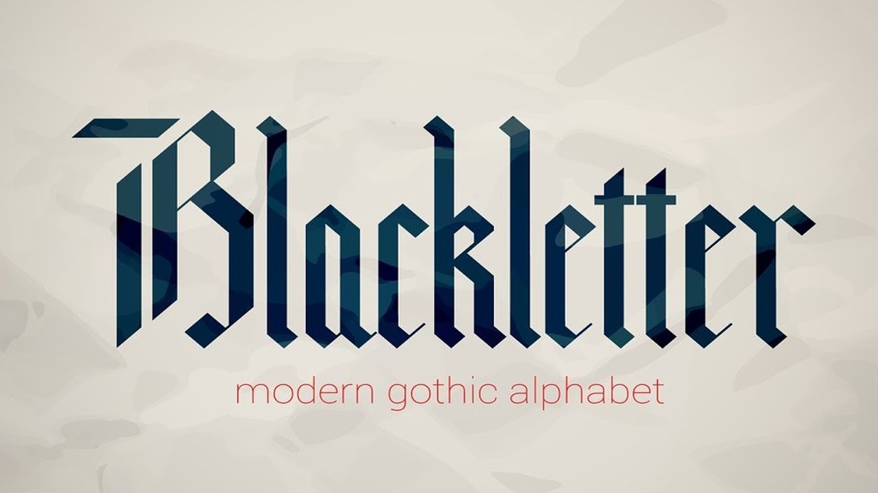Blackletter modern gothic font. Font Free Download
