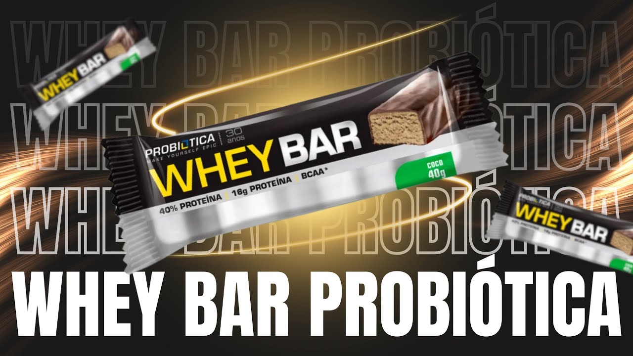 Miniatura da avaliação em vídeo de Barra de Proteína Probiótica Whey Bar Sabor Morango Caixa com 24 Unidades