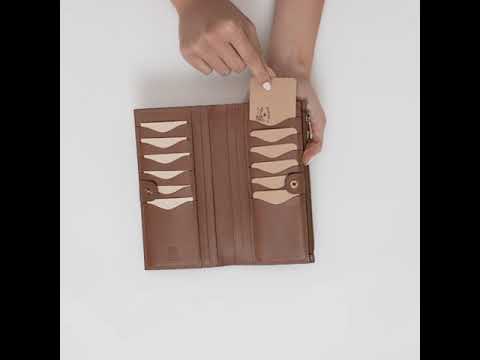 CARTEIRA CONTINENTAL FEMININA EM COURO DE VACA