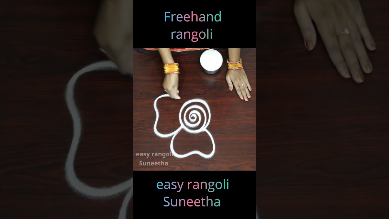easy Friday kolam & rangoli designs Freehand - muggulu