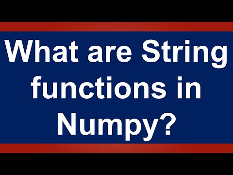What are string operations in Python Numpy Urdu Hindi Lesson 10