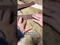 Brass stud detail discussion on leather trim #leather #coffeetable #woodworking
