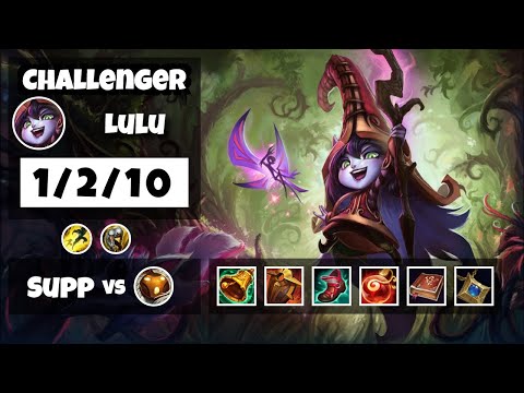 Lulu Support 11.14 Challenger Gameplay Replay - S11 (1/2/10) - BR