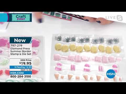 Diamond Press Summer Border Stamp and Die Set