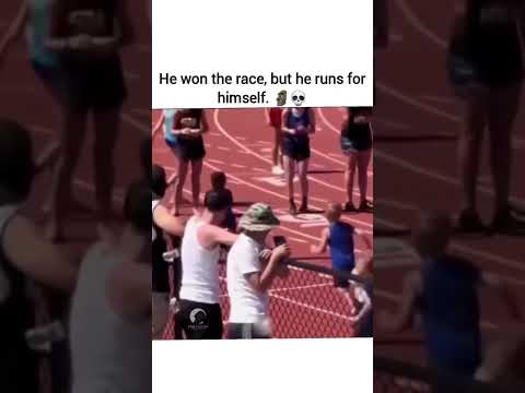 He won the race, but he runs for himself. 💀❤️‍🩹