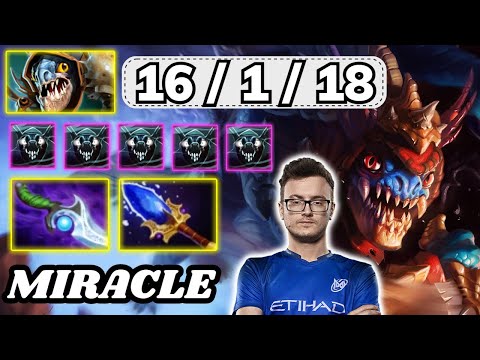 🔥 MIRACLE Slark Hard Carry 16 KILLS 🔥 EZ Lane - Dota 2