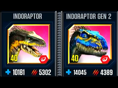 INDORAPTOR GEN 1 VS INDORAPTOR GEN 2 (JURASSIC WORLD).