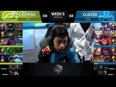 OPT vs C9 Highlights   NA LCS Summer Split 2018 Week 5 Day 2   Optic Gaming vs Cloud9