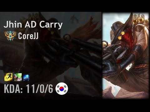 Jhin AD Carry vs Caitlyn - CoreJJ - KR Challenger Patch 6.11