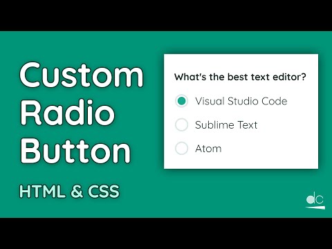 How to Create a Custom Radio Button HTML CSS Tutorial