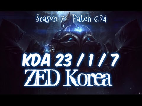 ZED Korea vs TWISTED FATE Mid - Patch 6.24 KR