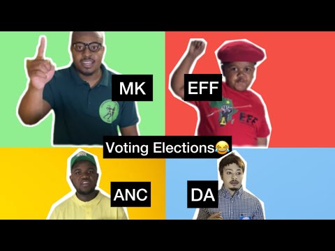 ANC , EFF , Mkhonto we Sizwe and DA voting elections 2024 😂 | HILARIOUS