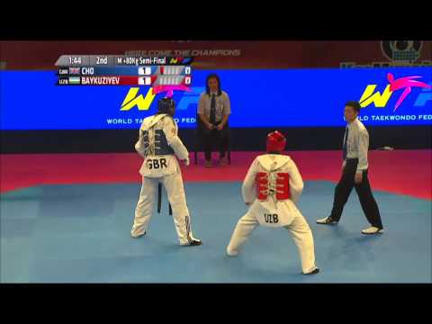 Male +80Kg SEMI FINAL  Mahama CHO GBR v Jasur BAYKUZIYEV UZB