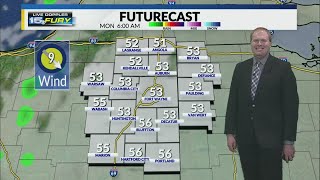 Cool, but mainly dry start to the workweek ahead