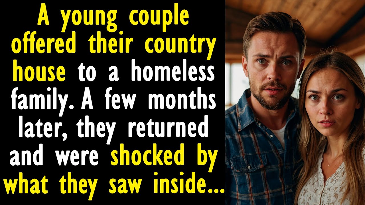 A young couple offered their country house to a homeless family. A few months later, they...