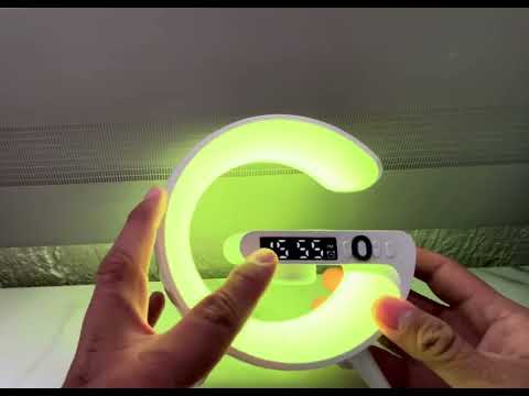 Bocina lámpara Temu G63 Bluetooth configuración alarma y hora