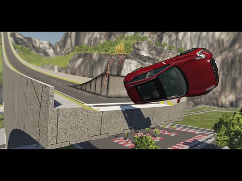High Speed Flip Ramp Crashes at Car Jump Arena