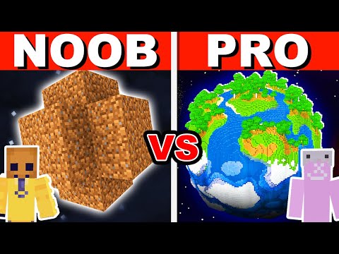 EPIC Minecraft BATTLE: NOOB vs PRO in Insane Planet Build!