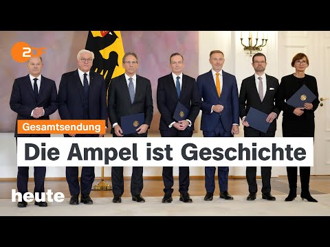 Video Thumbnail: heute 19:00 Uhr vom 07.11.2024: Ampel-Koalition beendet, mögliche Neuwahlen, Bidens Ansprache