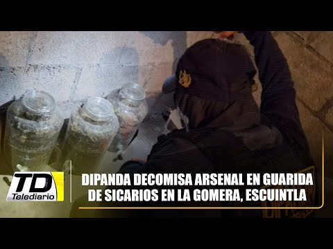 DIPANDA decomisa arsenal en guarida de sicarios en La Gomera, Escuintla