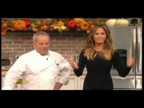 Wolfgang Puck Cooking with Chrissy Teigen on the...