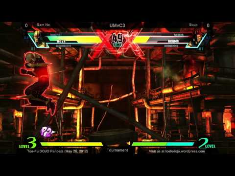 Sam No vs Soup - UMvC3 - Toe-Fu DOJO Ranbats (May 26, 2012)
