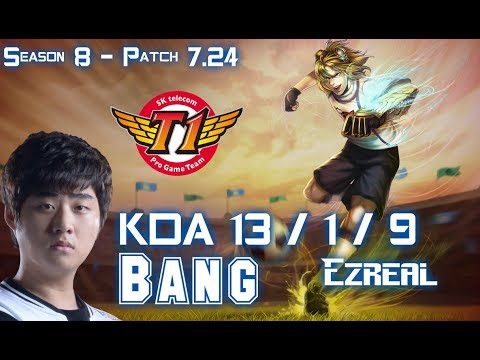 SKT T1 Bang EZREAL vs VARUS ADC - Patch 7.24 KR Ranked