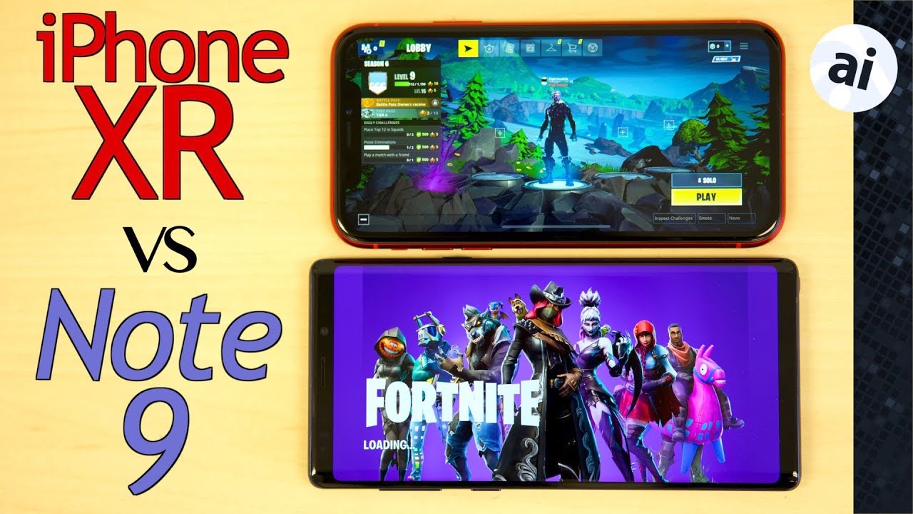 Fortnite: 60 FPS on iPhone XR vs 30 FPS on Note 9!