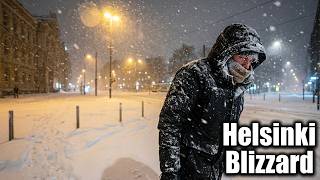 ❄️ HELSINKI SNOW STORM 🇫🇮 Relaxing Winter Walking Tour in Helsinki City Centre |