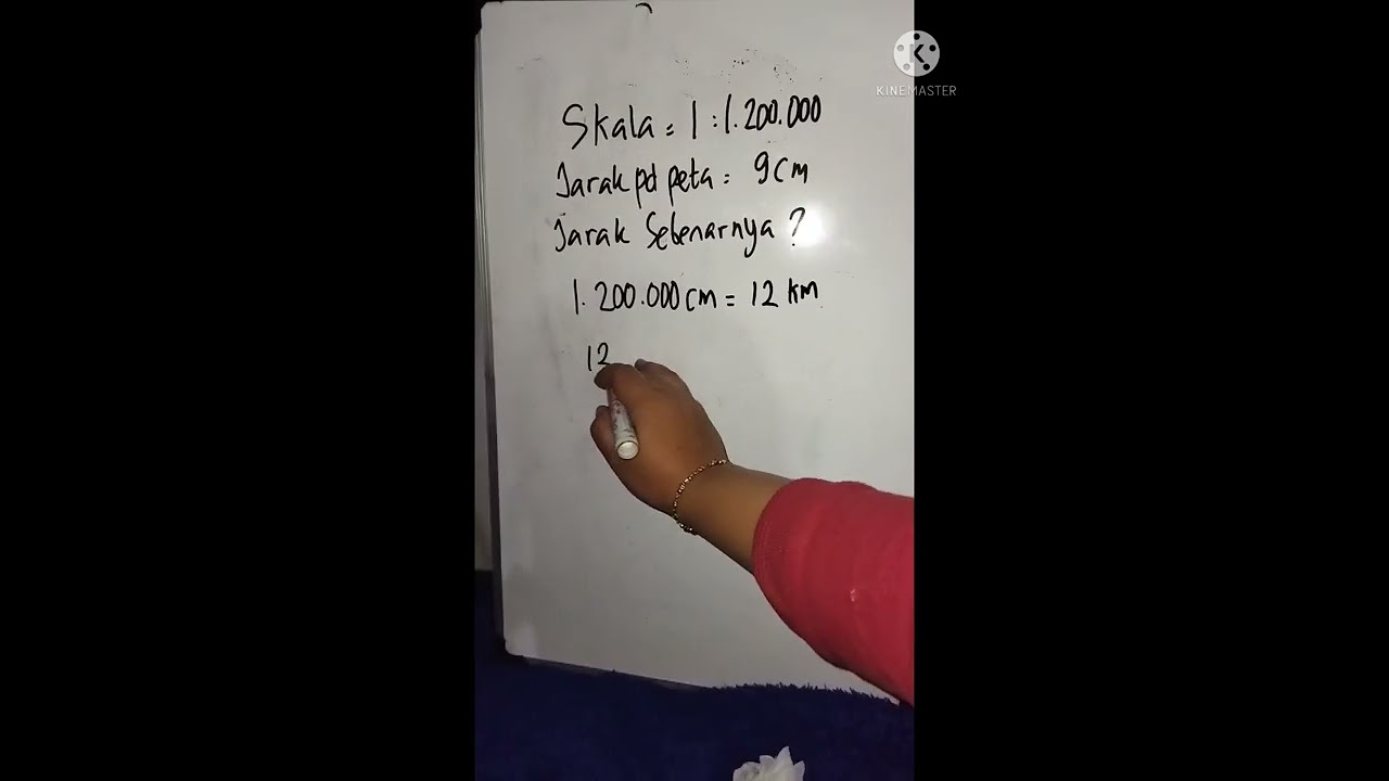 skala jarak pada peta jarak sebenarnya