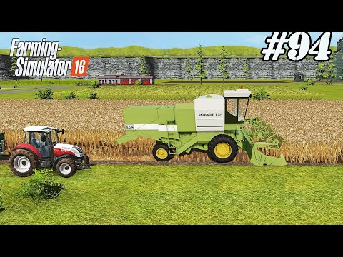 FS 16. Timelapse # 94. Wheat harvest. Planting potatoes.