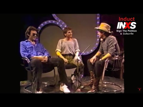 Triple M, Marc Hunter, Molly Meldrum & Michael Hutchence of INXS 1982 | Induct INXS