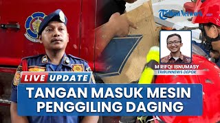 Tangan Pekerja Hancur gara-gara Masuk ke Mesin Penggiling Daging, Damkar Depok Evakuasi ke Lokasi