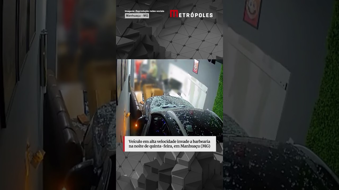Foragida sem CNH perde controle, invade barbearia e atinge criança