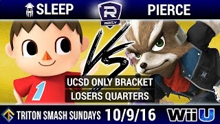 Triton Smash Sunday 12 UCSD Only Bracket L Quarters: SleeP (Villager) vs Pierce (Fox)