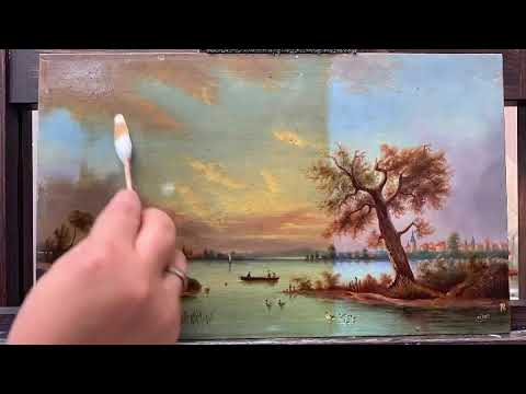 Gemäldereinigung bzw. Firnisabnahme