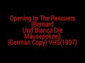 Opening To The Rescuers Bernard Und Bianca Die Mäusepolizei German Copy VHS 1997