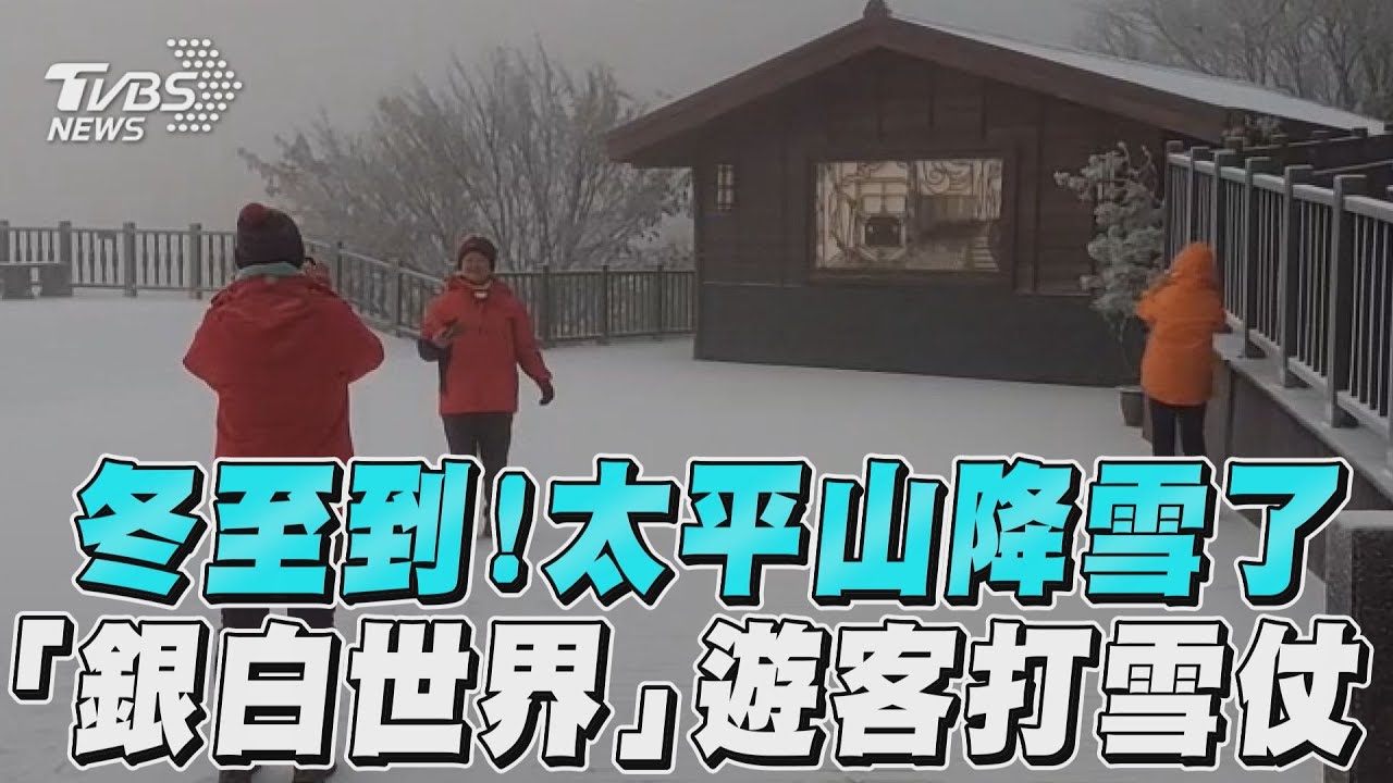 太平山攝氏零下6度!靄靄白雪從天而降 遊客嗨翻了