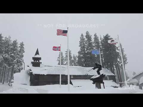 01-09-2023 Soda Springs, CA - Major Atmospheric River Dumps Heavy Snow, Buried Cars, Blowing Snow