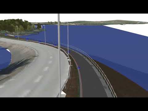 Väg 744 – animering gång- och cykelväg längs Allgunnen i Rörvik | Trafikverket