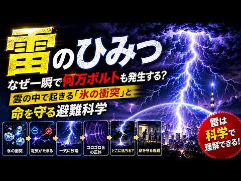 雷のひみつ ～なぜあんな一瞬で何万ボルトも発生する？雲の中で起きる「氷の衝突」と絶対に生き残るための避難科学～