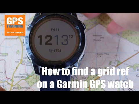 How to show a grid ref on a Garmin GPS watch