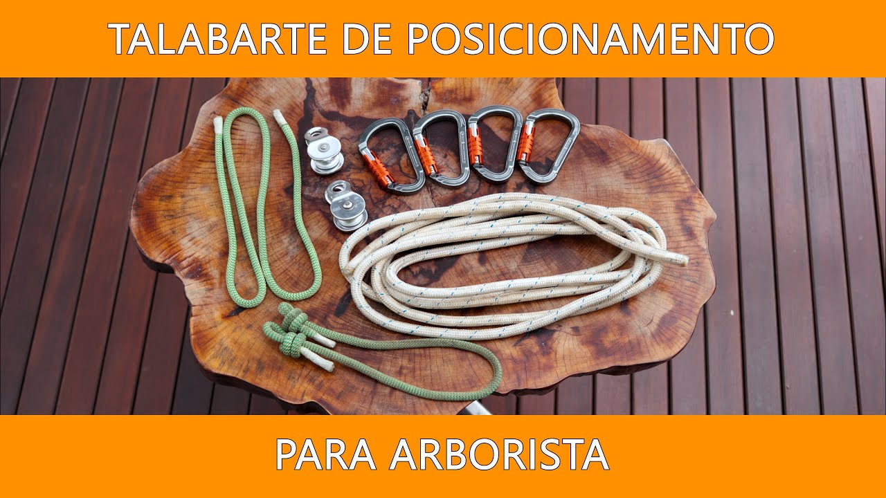Montagem de talabarte de posicionamento para arborista