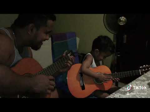 Jamming with dad 4 years ago (2016) - Riyon and Sachitha Caldera