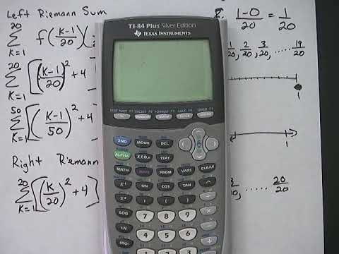 Calculus: Riemann Sums with n=20,50,100 Subintervals