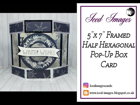 🔵 5x7 Framed Half Hexagonal Pop Up Box Card