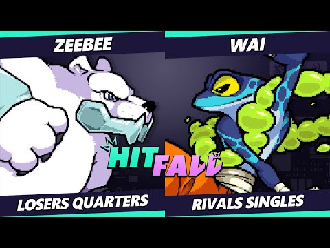 Hitfall 2023 Losers Quarters - ZeeBee (Etalus, Kragg) Vs. Wai (Ranno) Rivals of Aether - RoA